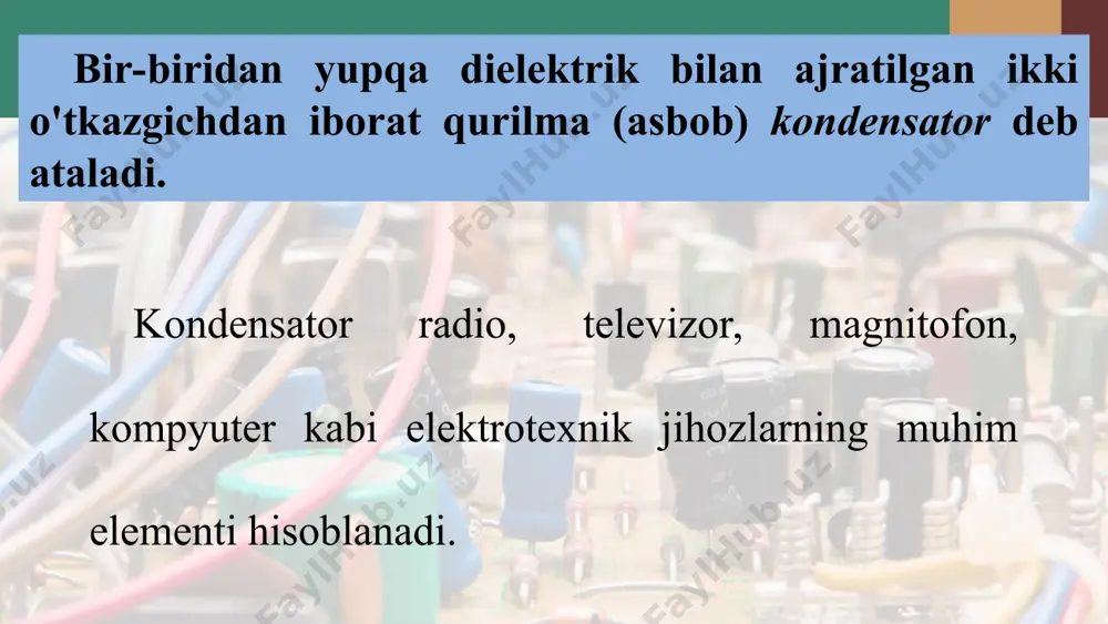 elektr sig'imi. kondensatorlar 8 - sinf - Page 3