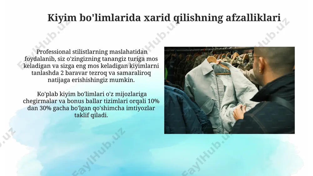 kiyim bo'limlarida xarid qilish - Page 3
