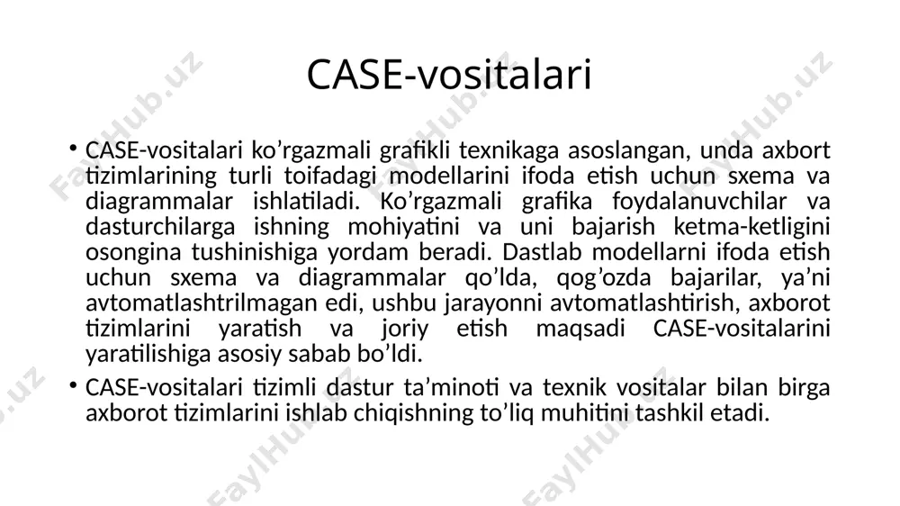 axborot tizimlarini loyihalashning zamonaviy case-vositalari - Page 5
