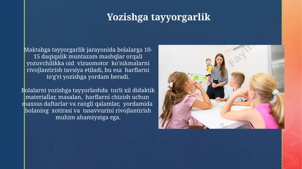 bolalarni maktabga tayorlashda mashģulotning ahamiyati - Page 5