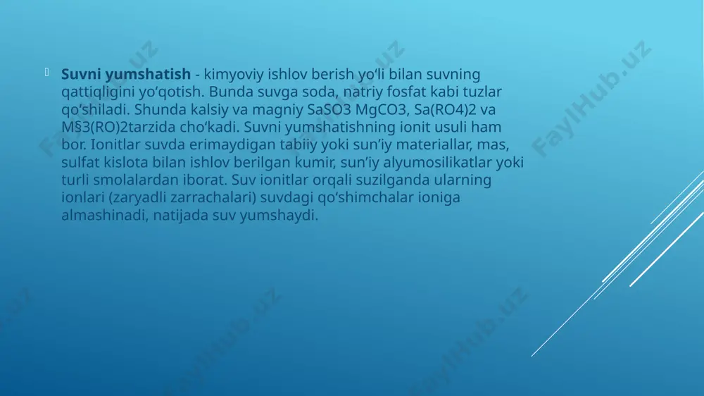 suvni yumshatish usullari - Page 3