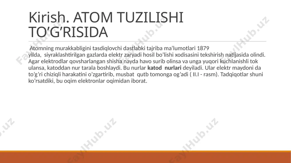 atomning elektron va yadro nazariyasi 2 - Page 3