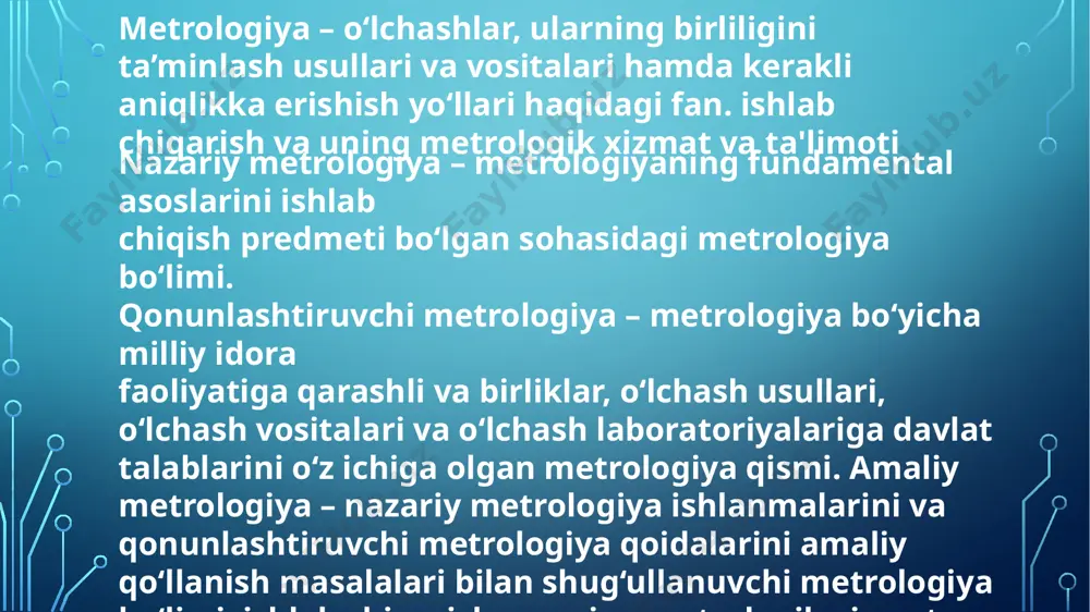 ishlab chiqarish va uning metrologik xizmat hamda ta'limoti - Page 5