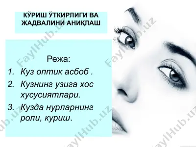 kuz optik asbob — PPT