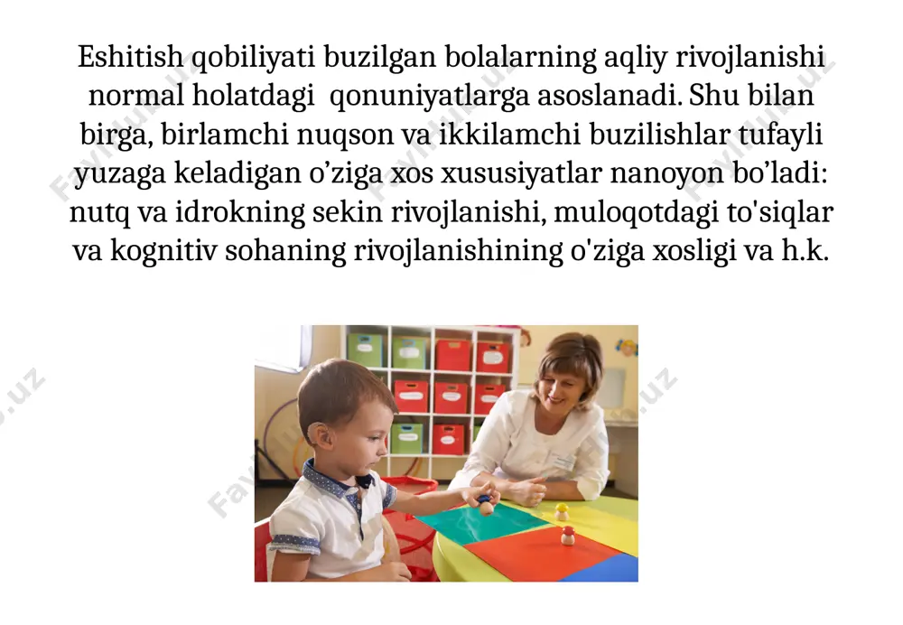 eshitishida nuqsoni bo‘lgan bolalar sezgi va idrok xususiyatlari - Page 3