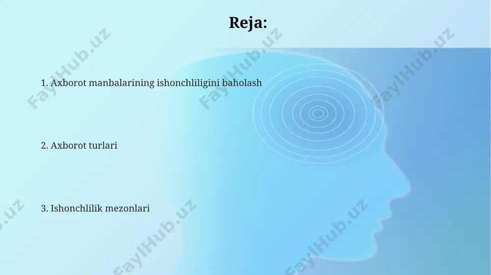 lash rejalarini ishlab chiqish, o'rtacha 100 tb ma'lumotni yo'qotish xavfidan himoya qilishning samarali usuli hisoblanadi. grafik ma'lumotlar mavjud 10 ta grafik ma'lumot manbasidan 3 tasi rasmiy statistikadan olingan bo'lsa, qolganlari esa turli xil manbalardan olingan bo'lib, ularning ishonchliligini baholash uchun qo'shimcha tekshiruvlar kerak bo'ladi. grafik ma'lumotlar turli xil diagrammalar, masalan, ustunli, chiziqli va doiraviy diagrammalar yordamida 20% gacha aniqlik bilan sonli va sifat ma'lumotlarni vizual ravishda ifodalaydi. grafik ma'lumotlarning ishonchliligini ta'minlash uchun ma'lumot manbalarining ishonchliligi va to'g'riligi, shuningdek, ma'lumotlarni to'plash va tahlil qilish usullarining aniqligi, taxminan 85% gacha, muhim hisoblanadi. raqamli ma'lumotlar raqamli ma'lumotlar hajmi terabayt (tb), petabayt (pb) va zettabayt (zb) kabi birliklarda o'lchanadi, bu esa ularning ulkan miqdorini va samarali boshqarishning muhimligini ko'rsatadi. raqamli ma'lumotlarning ishonchliligini ta'minlash uchun ma'lumotlarning ortiqchaligi (redundancy) va avtomatik zaxiralash (backup) tizimlari kabi texnologiyalar qo'llaniladi, bu esa ma'lumotlar yo'qotilishining oldini oladi. raqamli ma'lumotlarning 90% dan ortig'i tuzilmagan (unstructured) ma'lumotlardan iborat bo'lib, ularni tahlil qilish …
