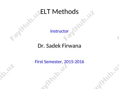 elt methods — PPT