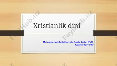 xristianlik dini — PPTX