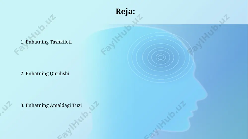 hdan iborat bo'lib, har bir bosqichda tegishli hujjatlar va texnik xususiyatlarni taqdim etish talab etiladi. enhatning tashkiloti loyihalarni amalga oshirishda “enhatning tashkiloti” agile metodologiyasidan foydalanadi, bu esa 30% ga yaqin vaqtni tejash imkonini beradi va loyiha sifatini oshiradi. “enhatning tashkiloti” 200 dan ortiq mutaxassisni o‘z ichiga olgan holda, 5 ta asosiy bo‘limga bo‘lingan va har bir bo‘lim o‘ziga xos funksiyalarni bajaruvchi murakkab tuzilmaga ega. resurslarni boshqarish loyihaning muvaffaqiyati uchun resurslarni monitoring qilish va baholash jarayoniga kamida haftada bir marta e'tibor berish, kerak bo'lganda 10% dan ortiq o'zgarishlarni amalga oshirish zarur. resurslarni boshqarishda 30% ga yaqin loyiha muvaffaqiyatsizligi resurslarning noto'g'ri rejalashtirilishi va taqsimlanishi bilan bog'liq bo'lib, vaqt va byudjet cheklovlarini hisobga olish muhim ahamiyatga ega. e'tiboringiz uchun rahmat @taqdimot_robot image2.jpg image3.jpg image4.jpg image5.jpg image6.jpg image7.jpg image8.jpg image1.png