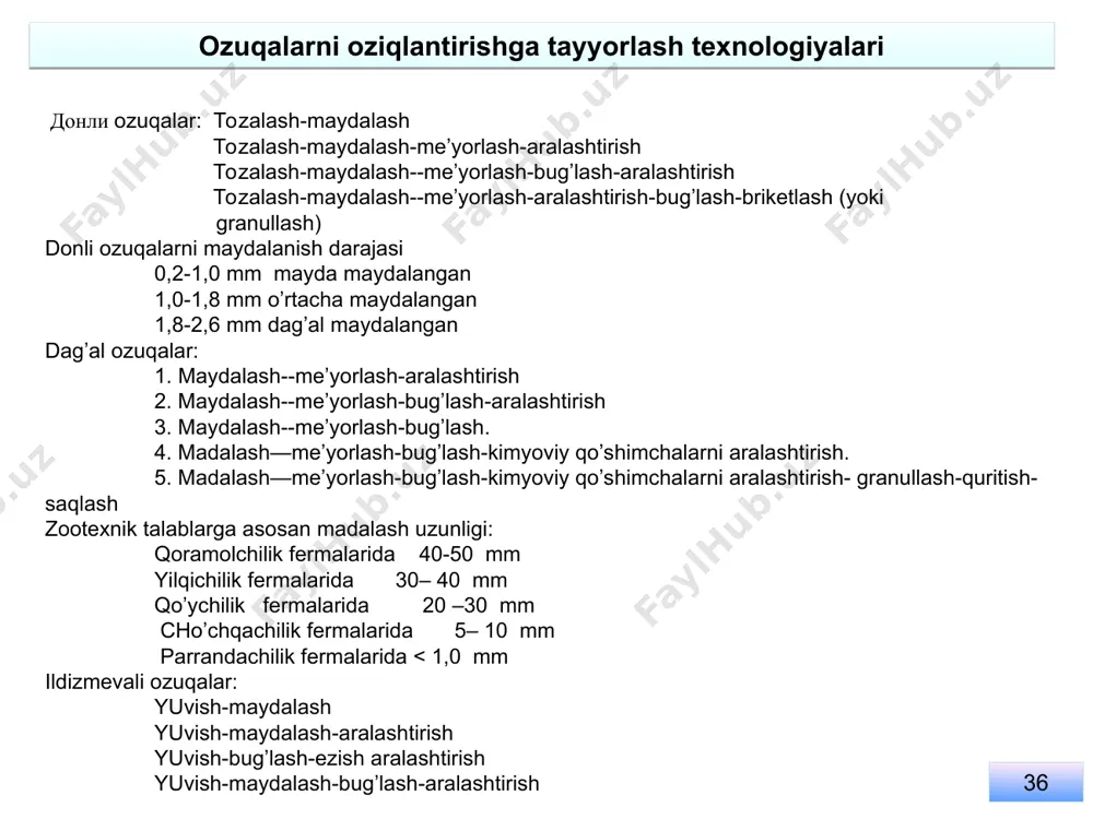 rinni egallaydi, buni tezliklar uchburchagini analiz qilib qurish mumkin. s nuqtaning aylanma tezligi s = r ω ni normal n va tangensial t urinma tezliklarga ajratamiz. sxemadan ko’rinib turibdiki s va n oraligidagi burchak sirpalanish burchagi  ga teng. demak, sirpalanish burchagi deb kurilayotgan nuqtaning aylanma tezlik vektori s bilan, uning normal tezlik vektori n orasidagi burchagiga aytiladi. sirpalanish burchagining tangensi esa sirpalanish koeffitsiyenti deb ataladi t ε = tg  = ––– n kesishni umumiy jarayonida sirpalanish koeffitsiyenti pichoqning yonga siljish xarakatiga bir qism ta’siri bo’ladi. urinma t kuchni normal n kuchga nisbatini sirpalanib kesish koeffitsienti deb aytiladi. t ⨍1 = –– = tg φ n akademik v.a.jiligoviskiy qirqish jarayonini analiz qilib, qirqish jarayonida sirpalanib kesish koeffitsienti ⨍1 asosiy xisoblanadi. poxol-silos qirqish mashinasida ⨍1 = 0,7-0,4 gacha bo'ladi. r kuch s nuktani s' s'' aylanma traektoriya bo’yicha xarakatlantiradi. r1 kuch esa materialni (poyani) gorlovinani yon vd tomoniga siljitadi. 42 …