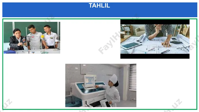 ish maqsadida yaratildi. kompyuter viruslari qimmatli axborotni o‘chirib yuborish yoki foydalanib bo‘lmaydigan darajada o‘zgartirib yuborishga qodir. internet tarmog‘ida ishlaganda axloqiy va huquqiy me’yorlarga rioya qilgan holda ma’lumot yuborish, olinayotgan ma’lumotlarni milliy mafkuramiz, madaniyatimiz, qadriyatlarimiz, muqaddas urf­-odatlarimizga zid, qonunlarimizga xilof emasligini aniqlay olish savodxonligiga ega bo‘lish muhimdir. image1.jpeg image2.jpeg image3.png image4.jpeg image5.png image6.png image7.png image8.png image9.png image10.png image11.png image12.png image13.png