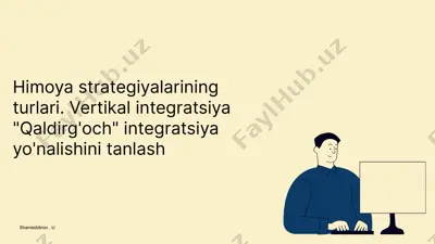himoya strategiyalarining turlari — PPTX