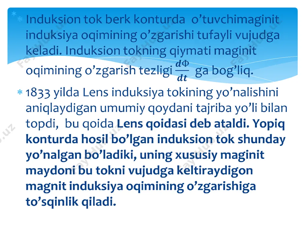 elektromagnit induksiya qonuni - Page 5