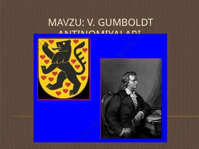 v. gumboldt antinomiyalari — PPTX