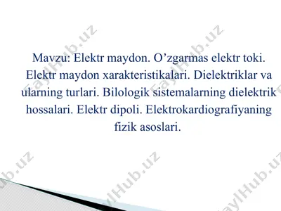 elektr maydon va dielektriklar — PPTX