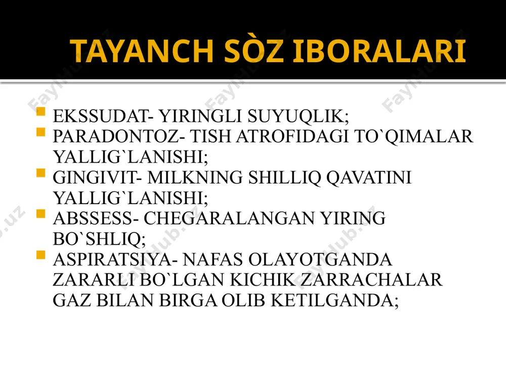 yishi. labarator tekshiruvda leykositoz echt oshadi. davosi yotoq rejim; antibiotiklar; glyukokortikoidlar; plevra punktsiyasi. asosiy tekshiruv usullari: 1.obyektiv tekshiruv usuli 2.subyektiv tekshiruv usuli 3. laborator tekshirish usullari 4. asbob-uskunalar yordamida tekshirish usullari e’tiboringiz uchun raxmat !!! image4.jpeg image5.jpeg image6.jpeg image7.jpeg image8.png image9.jpeg image10.jpeg image11.jpeg image12.jpeg image13.jpeg image14.jpeg image15.jpeg image16.jpeg image17.jpeg image18.jpeg image19.jpeg image20.jpeg image21.jpeg image22.jpeg image23.jpeg image24.jpeg image25.jpeg image26.jpeg image27.png image28.jpeg image29.jpeg image30.png image31.jpeg image32.jpeg image33.jpeg image34.jpeg image35.jpeg image36.jpeg image37.jpeg image38.jpeg image39.png image40.png image41.jpeg image42.jpeg image43.jpeg image44.jpeg image45.png image46.jpeg