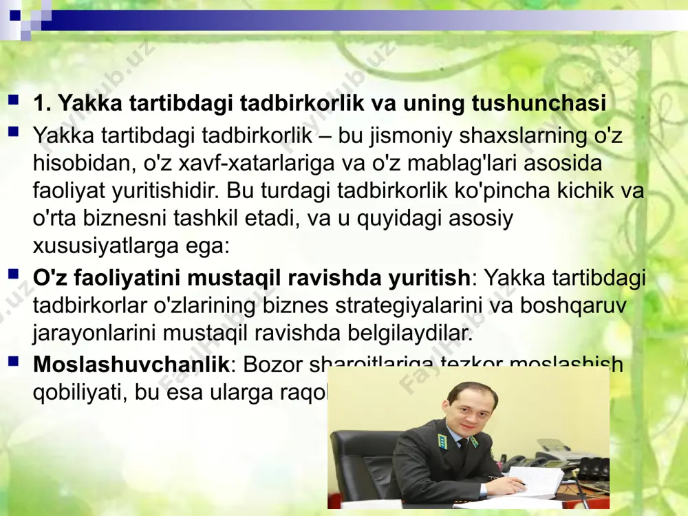 iq huquqi" – m. ismoilov "soliq tizimi va uning funksiyalari" – r. mamatov "yakka tartibdagi tadbirkorlik: muammolar va yechimlar" – d. karimov image2.jpeg image3.jpeg image4.jpeg image5.jpeg image6.jpeg image1.jpeg /docprops/thumbnail.jpeg