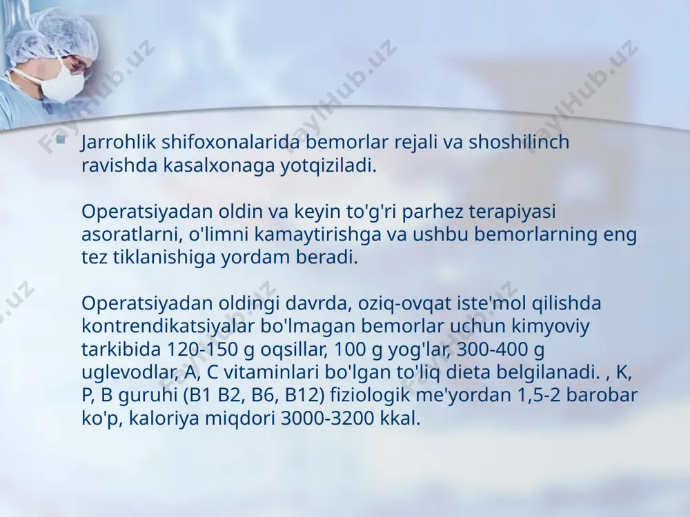 xirurgik bemorlarni ovqatlantirish - Page 4