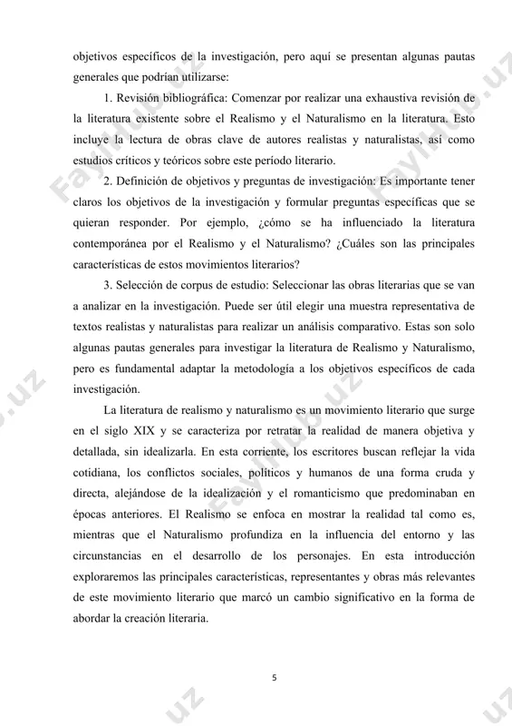 ealistas y naturalistas para realizar un análisis comparativo. estas son solo algunas pautas generales para investigar la literatura de realismo y naturalismo, pero es fundamental adaptar la metodología a los objetivos específicos de cada investigación. la literatura de realismo y naturalismo es un movimiento literario que surge en el siglo xix y se caracteriza por retratar la realidad de manera objetiva y detallada, sin idealizarla. en esta corriente, los escritores buscan reflejar la vida cotidiana, los conflictos sociales, políticos y humanos de una forma cruda y directa, alejándose de la idealización y el romanticismo que predominaban en épocas anteriores. el realismo se enfoca en mostrar la realidad tal como es, mientras que el naturalismo profundiza en la influencia del entorno y las circunstancias en el desarrollo de los personajes. en esta introducción exploraremos las principales características, representantes y obras más relevantes de este movimiento literario que marcó un cambio significativo …