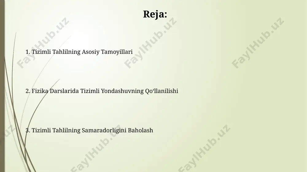 sh uchun kamida 2 xil baholash usuli (masalan, test, amaliy topshiriq) qo'llanilishi va natijalar 4 ball shkalasi bo'yicha baholanishi tavsiya etiladi. o'quv maqsadlarini aniqlashda 3 ta kognitiv soha (bilim, tushuncha, qo'llanma) va ularning 6 ta darajasi (bilim, tushunish, qo'llanish, tahlil, sintez, baholash) hisobga olinishi kerak. dars rejalashtirish va o'quv materiallarini tanlash o'quv materiallarini tanlashda talabalarning yoshi va bilimlar darajasini hisobga olgan holda, kamida 3 ta turli manbadan (darslik, qo'llanma, internet resurslari) foydalanish kerak. dars rejalashtirishda 5 ta asosiy bosqich (tahlil, maqsad qo'yish, mazmun tanlash, uslublar, baholash)ni aniq belgilab olish, o'quv jarayonining samaradorligini 20% ga oshirishi mumkin. fizika ta'limining hozirgi holati o'rta maktab bitiruvchilarining 60% dan ortig'i oliy o'quv yurtlariga kirish imtihonlaridagi fizika fanidan past ball to'playdi, bu esa maktab fizika ta'limining samaradorligini oshirish bo'yicha chora-tadbirlarni talab qiladi. fizika ta'limining hozirgi holati, o'quvchilarning atigi 30%i asosiy fizika tushunchalarini chuqur tushunishini ko'rsatadi, bu esa zamonaviy ta'lim uslublarini joriy etish zarurligini ta'kidlaydi. o'quvchilarning …