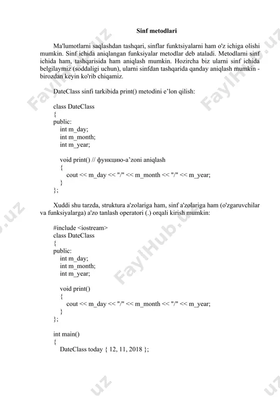 c++ tilida sanalar va strukturalar - Page 3