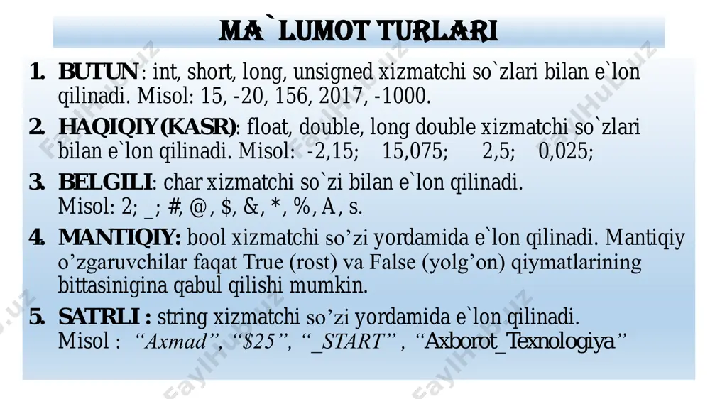 c++ dasturlash tilida chiziqli jarayonlarni darturlash - Page 4