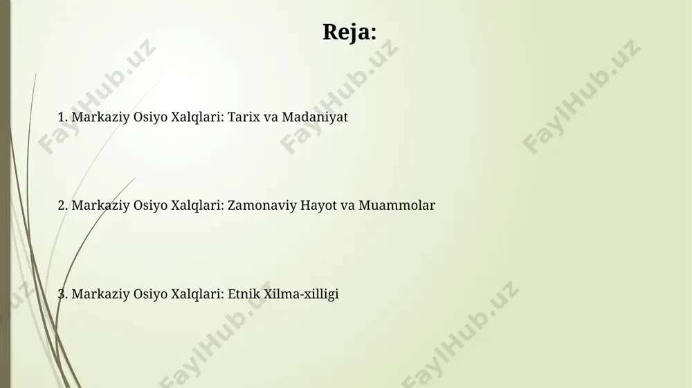 madaniyati boy tarixga ega. turk xalqlari, jumladan, o'zbeklar, qozoqlar, qirg'izlar, turkmanlar va boshqalar, mintaqaning asosiy aholisini tashkil etadi va ularning soni 70 milliondan oshadi. til oilalari va tillar markaziy osiyo tillarining genetik tasnifi murakkab boʻlib, turkiy, fors-tojik va mongol tillari oilalarini oʻz ichiga oladi, ularning soni 30 dan ortiq. oʻzbekiston hududida taxminan 14 ta turkiy til oilasiga mansub tillar, jumladan, qoraqalpoq, qozoq, qirgʻiz va boshqa tillar mavjud boʻlib, ularning leksik va grammatik xususiyatlari oʻzaro yaqindir. oziq-ovqat va oshxona markaziy osiyo mamlakatlarida, asosan, 5-7 ta asosiy taomdan iborat to'liq ovqatlar keng tarqalgan bo'lib, ular ko'pincha go'sht, sabzavot va don mahsulotlaridan tayyorlanadi. qatiq, ayron va boshqa sut mahsulotlari markaziy osiyo xalqlari oshxonasining muhim qismidir, ularning kundalik iste'moli 200-300 ml gacha yetishi mumkin. markaziy osiyo xalqlari: umumiy nuqtai markaziy osiyo mintaqasi 5 ta mustaqil davlatni o'z ichiga oladi: qozog'iston, qirg'iziston, tojikiston, turkmaniston va o'zbekiston, har biri o'ziga xos madaniy va til xususiyatlariga ega. …