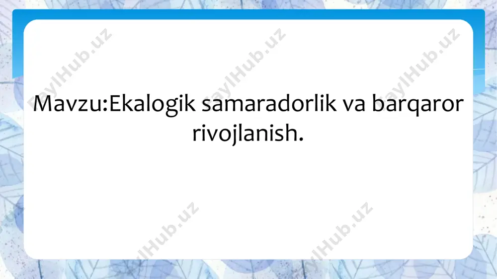 urilish, energetika), investitsiyalar, yashil innovatsiya va iqlim oʻzgarishi sohasida milliy baholashini taqdim etadi. epi hisobotlari koʻpincha oʻzgarib turadi. bu mamlakatlarning natijalarini bir nechta hisobotlar orqali kuzatishda hisobga olinishi kerak. chunki bu metodologiya oʻzgartirilishiga asoslangan ball va reyting oʻzgarishiga olib kelishi mumkin. o’zbekiston respublikasining birinchi prezidenti i.a.karimovning "o’zbekiston xxi asr bo’sag’asida: xavfsizlikka tahdid, barqarorlik shartlari va taraqqiyot kafolatlari" nomli asarida "eng murakkab savollardan biri shuki, bizdagi barqarorlik va xavfsizlik yo’lida tahdid bo’lib turgan muammolarni anglab yetayapmizmi? xavfsizlikka tahdid solib turgan muammolarga nimani qarshi qo’ya olamiz? biz istiqomat qilayotgan mintaqada jo’g’rofiy-siyosiy muvozanat saqlanishiga nimalar kafolat bo’la oladi? xavfsizlikni qanday saqlab qolish mumkin?” degan savollar qo’yilgan. xavfsizlik nima? l.yu.xotunsevning fikricha- alohida shaxs, jamiyat va tabiat obyektlarini kuchli darajadagi xavf-xatardan himoyalanganlik darajasi bo’lib, uning asosiy mezoni kelajakda yoki hozirda sodir bo’luvchi tabiiy yoki ijtimoiy xatardan qarshi chiquvchi qo’rquv hissidir. thank you image4.png image5.png