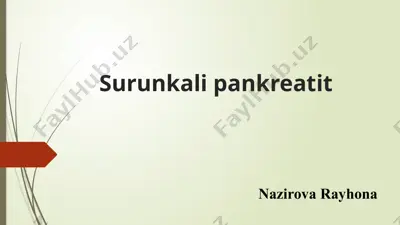 surunkalipankreatit — PPTX
