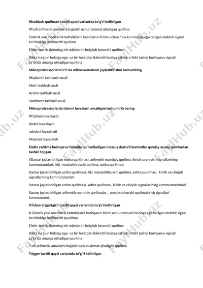 elektrik signal ko‘rinishiga ega bo‘lgan qurilma — DOCX