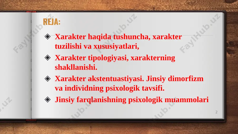 ining belgisi bo'lishi mumkin. ammo haddan tashqari tirishqoqlik, shuningdek, ishchanlik darajasini ham oladi, bu shaxsiy munosabatlardagi muammolarni, qiziqishlarning etishmasligini ham ko'rsatishi mumkin. 9 mas'uliyat - mas'uliyatsizlik. xodim uchun eng muhim fazilatlardan biri. o‘z vazifasini mas’uliyat bilan bajaradigan, hamkasblarini tushkunlikka solmaydigan inson qadrli xodim bo‘ladi. yaxshi niyat - yomon niyat. vazifani bajarish va uni yaxshi bajarish bir xil narsa emas. rahbariyat uchun tirishqoqlik nafaqat harakatlarning mexanik bajarilishida namoyon bo'lishi, balki natijalarni berishi muhimdir. 10 tashabbus - passivlik. bu fazilat, ayniqsa, martaba zinapoyasida yuqoriga ko'tarilishni xohlaydigan odamlar uchun qimmatlidir. agar xodim tashabbus ko'rsatmasa, g'oyalar yaratmasa, hamkasblari orqasiga yashirinsa, u o'z kasbida rivojlanmaydi.rilishida namoyon bo'lishi, balki natijalarni berishi muhimdir. 11 boshqa odamlar bilan. yaqinlik - muloqot. bu odamning ochiqligini, bo'shligini, unga tanishish qanchalik osonligini, yangi kompaniyada, jamoada o'zini qanday his qilishini ko'rsatadi. haqiqat - yolg'on. patologik yolg'onchilar hatto mayda-chuydalarda ham yolg'on gapirishadi, haqiqatni yashirishadi, osongina xiyonat qilishadi. haqiqatni bezab turgan odamlar bor, ko'pincha …