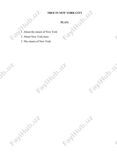 tree in new york city — DOCX