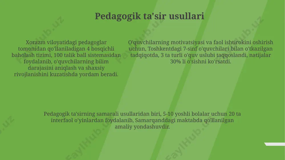 pedagogik taʼsir koʻrsatish metod va vositalari - Page 5