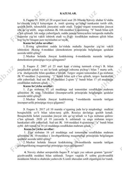 kazuslar — DOCX