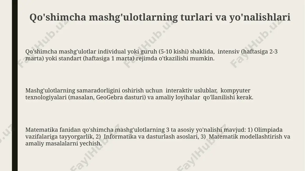 etrik figuralarni yasash uchun 3d printerlar va lego konstruktorlari kabi 3 tadan ortiq qo'shimcha texnologiya vositalaridan matematikani yanada qiziqarli o'rganishda foydalanish mumkin. e'tiboringiz uchun rahmat @taqdimot_robot
