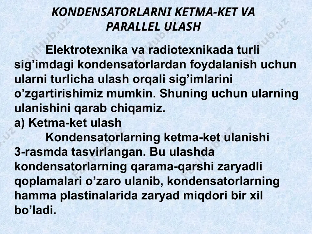 elektr sig’imi.kondensatorlar - Page 5