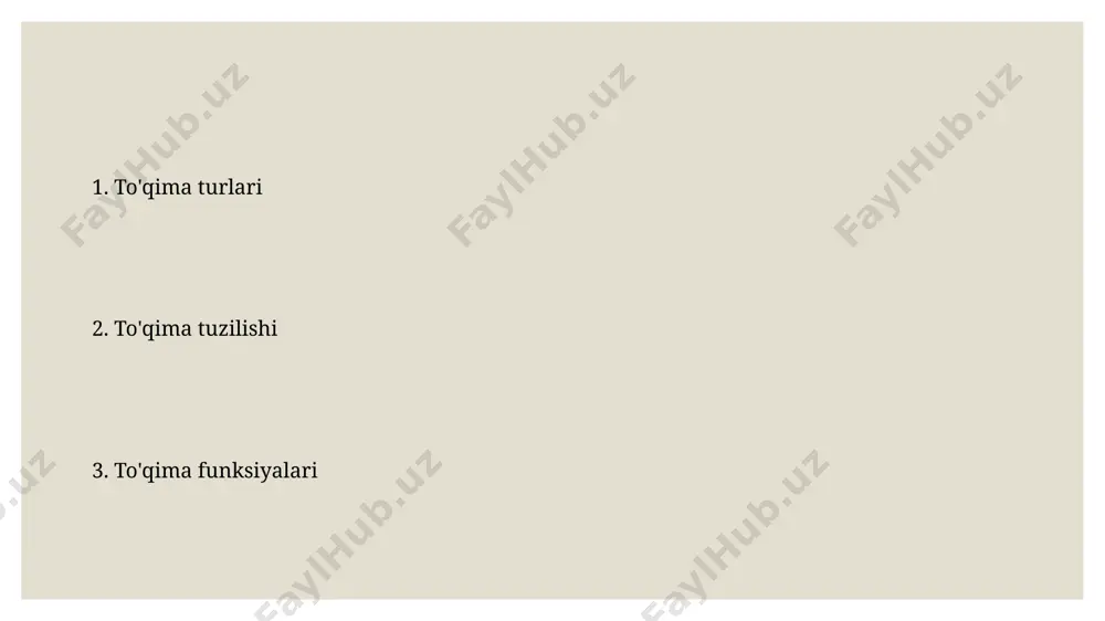 anishini ta'minlaydi. epiteliy to'qimasining turlari ko'p qatlamli yassi epiteliy, masalan, og'iz bo'shlig'i shilliq qavatida uchraydi va mexanik shikastlanishlarga chidamlilikni ta'minlaydi. ushbu to'qima 10 dan ortiq hujayra qatlamiga ega bo'lishi mumkin. epiteliy to'qimalarining 20 dan ortiq turi mavjud bo'lib, ularning morfologik xususiyatlari va funksiyalari, masalan, himoya (teri) yoki sekretor (bezlar) vazifalari jihatidan farqlanadi, shuningdek, hujayralarining shakli va joylashishiga ko'ra tasniflanadi. to'qimalarning turlari epiteliy to'qima, teri va ichki organlarning sirt qatlamini qoplab, 1 kvadrat millimetrda millionlab hujayralarni o'z ichiga olishi mumkin va hujayralararo moddasi juda kam miqdorda bo'ladi, masalan, og'iz bo'shlig'ida. biriktiruvchi to'qimaning bir turi bo'lgan qon, taxminan 5 litr hajmda bo'lib, kislorodni butun tanaga, shu jumladan, o'zbekistonning baland tog'li hududlarida yashovchi odamlarga ham yetkazishda muhim vazifani bajaradi. epiteliy to'qimasi o'zbekistonning cho'l hududlarida yashovchi hayvonlarning terisidagi epiteliy to'qimasi, namlikni saqlash uchun 5-10% ko'proq keratin oqsili ishlab chiqaradi, bu esa ularning qurg'oqchilikka chidamliligini oshiradi. inson tanasida epiteliy to'qimasining umumiy maydoni taxminan 2 kvadrat …