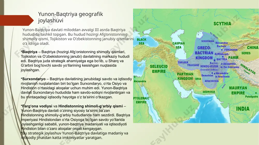nkt-peterburg, 1997). s. a. pletnyov, yunon-baqtriya imperiyasi va uning ijtimoiy-siyosiy tuzilmasi (moskva, 2003). va internet ma’lumotlari asosida tayyorlandi. image1.jpg image2.jpg image3.jpeg image4.jpg /docprops/thumbnail.jpeg