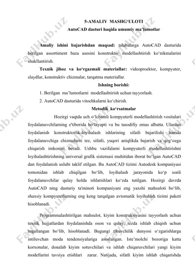 autocad dasturi — DOCX