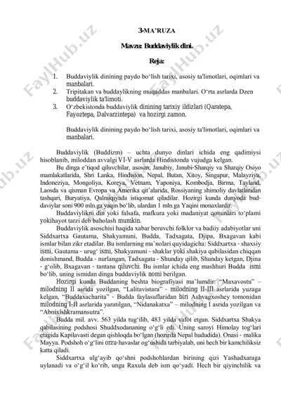 buddaviylik dinining tarixiy ildizlari — PDF
