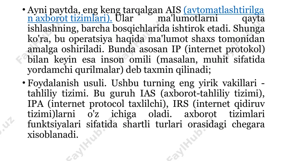 axborottizimlarining tasnifi - Page 5