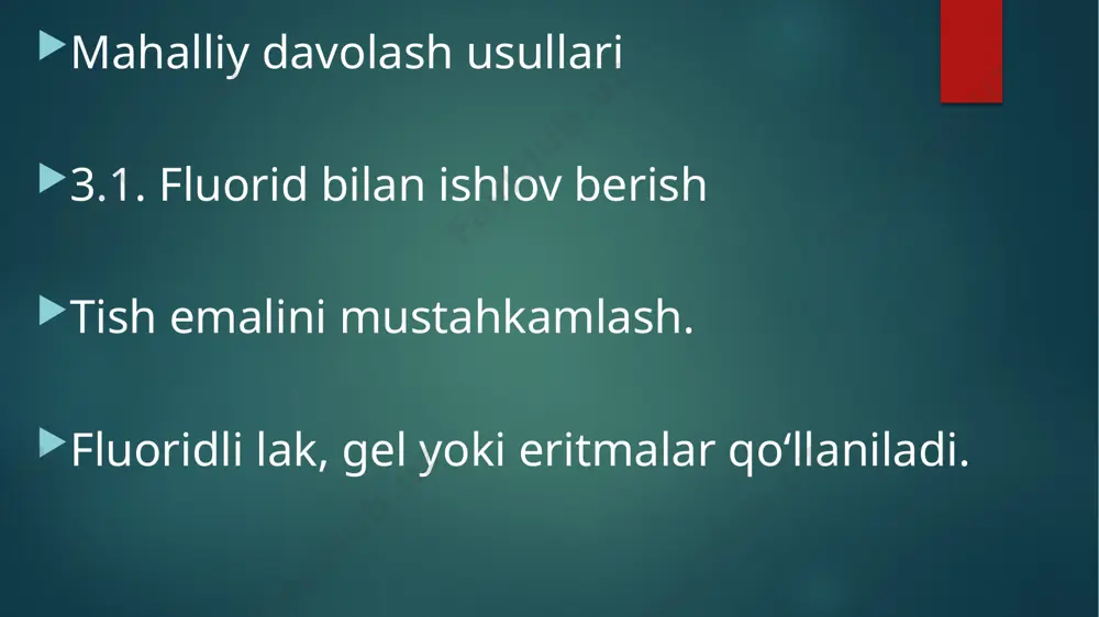 kariesni mahalliy davolash usullari - Page 5