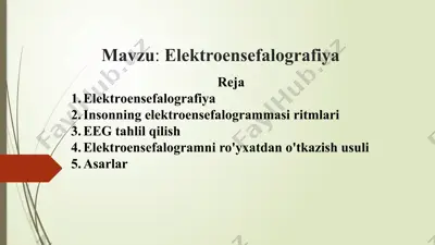 elektroensefalografiya — PPTX