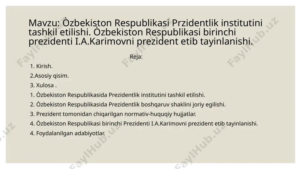 òzbekiston respublikasi przidentlik institutini tashkil etilishi - Page 2