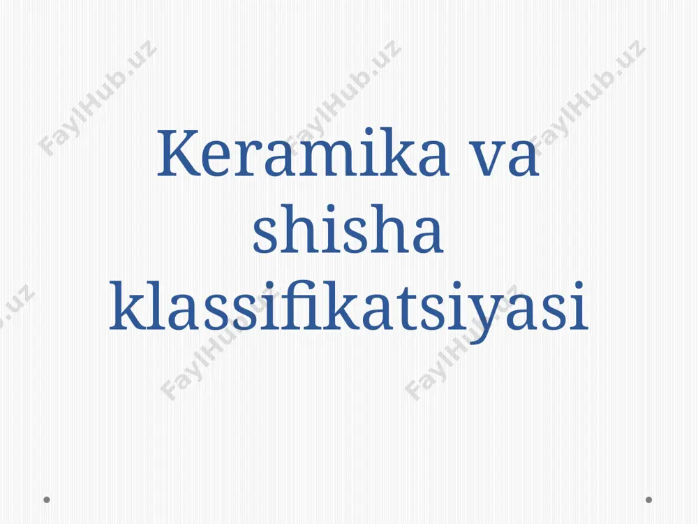 xida xitoy chinnisi va fayansi muhim oʻrin tutgan. u yevropa va osiyoning koʻpgina mamlakatlarida k. rivojiga sezilarli taʼsir koʻrsatgan. oʻrta osiyoda, eron, ozarbayjon, turkiya, arab mamlakatlarida binolarni bezashda, qabariq terrakotani qoʻllashda, idish-tovoqlar yasashda k.ning ahamiyati beqiyos boʻlgan. 10—15-asr meʼ-morligida xiva, samarqand, buxoro, qoʻqon, toshkentda qurilgan binolarning polixrom mozaika koshinkorlik qoplamlari meʼmorlik sanʼatining eng yuqori yutuqlari hisoblanadi (qarang k. mahsulotlarini pishirish texnikasi va texnologiyasi koʻp asrlar mobaynida oddiy gulxandan xumdongacha, oddiy oʻchoqdan mexanizatsiya-lashtirilgan pechlargacha boʻlgan taraqqiyot yoʻlini bosib oʻtdi. hozir turli mamlakatlarda, shu jumladan, oʻzbekistonda k. ustaxonalari, xumdonlar, zavodlar faoliyat koʻrsatmokda. toshkent, samarkand, quvasoy chinni zavodlari, angren va rishtondagi keramika zavodi, oʻzbekistonning barcha viloyatlarida xumdonlar bor (2002). qurilish materiallari - binolar (inshootlar) qurish va taʼmirlashda ishlatiladigan tabiiy va sunʼiy ashyolar hamda buyumlar. umumiy ishlarga moʻljallangan (mas, se-ment, beton, yogʻoch materiallar) va maxsus (mas, akustika materiallari, issiklik izolyatsiya materiallari, oʻtga chidamli materiallar) xillari bor. texnologik va ekspluatatsiya alomatlariga koʻra quyidagi asosiy guruhlarga …