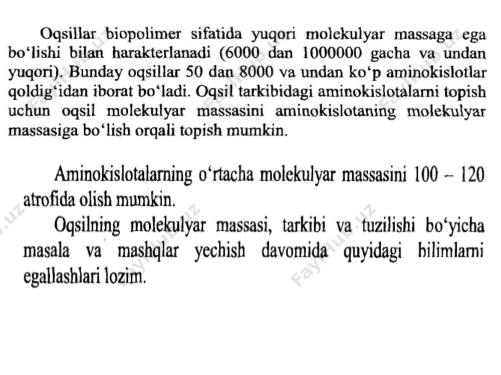 biopolimerlar bo‘yicha masala va mashqlar yechish - Page 3