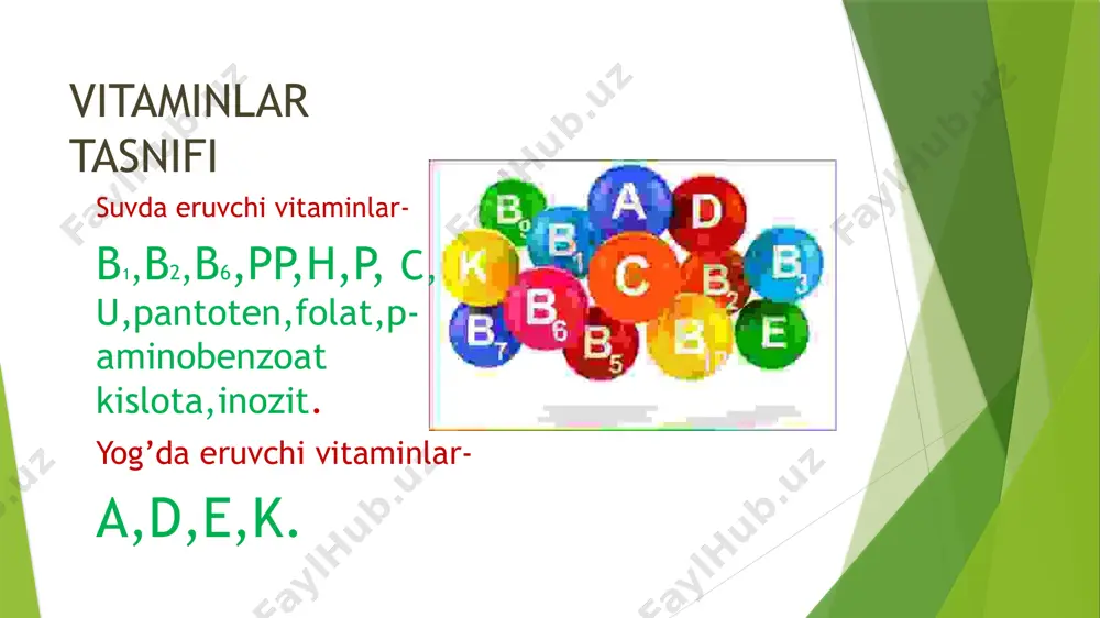 vitaminlar va mineral mahsulotlarini asosiy manbalari - Page 4
