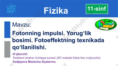 yorug‘lik bosimi — PPTX