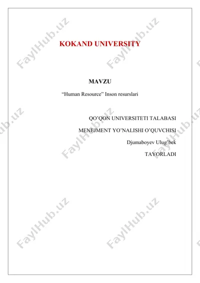 human resource management (hrm) — DOCX