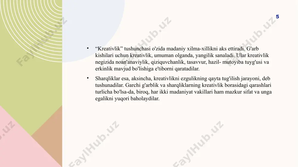 kreativ pedagogika fanini tamoyillari va mezonlari - Page 5